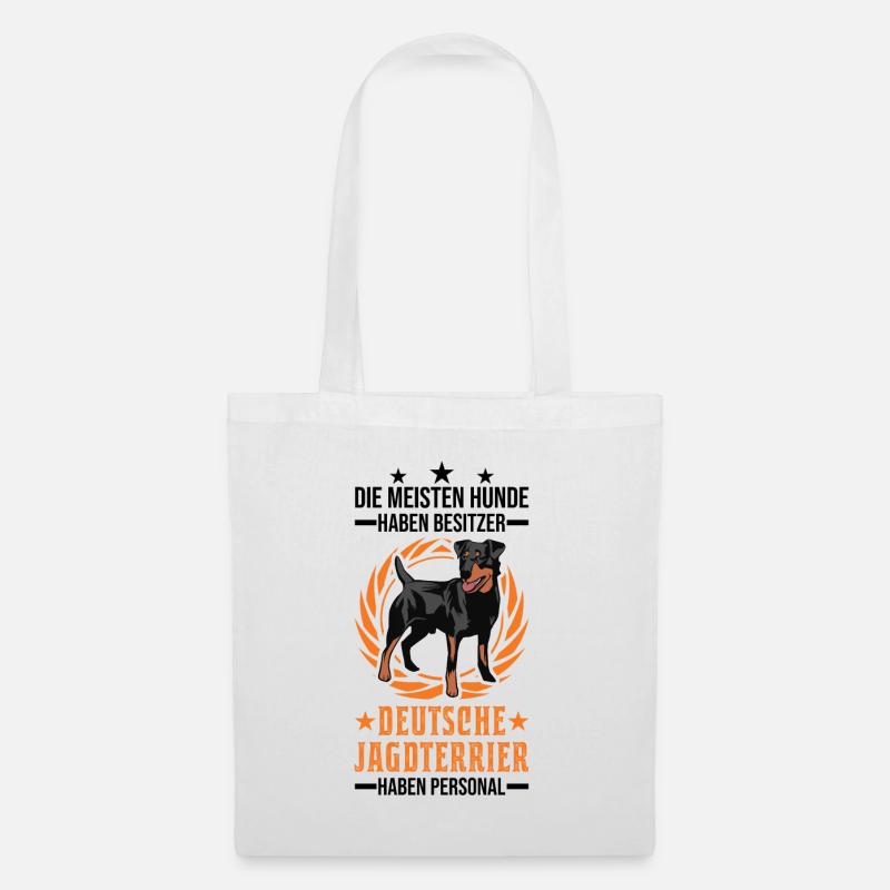 Deutscher Jagdterrier Personal - Stoffbeutel - Weiß