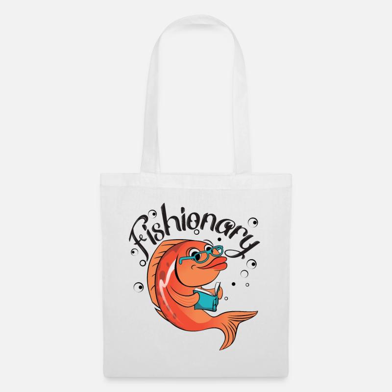 Fischerei - Stoffbeutel - Weiß