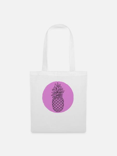 Ananas - Stoffbeutel - Weiß