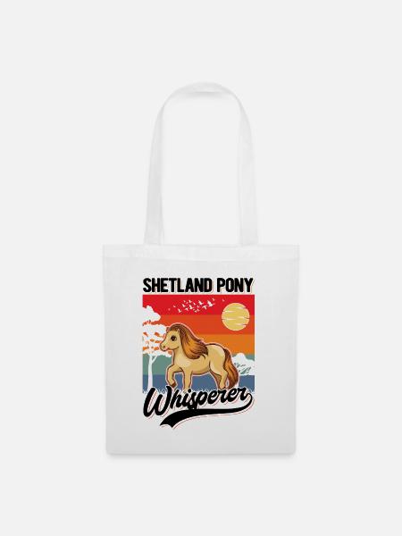 Shetland Pony Whisperer Shetland-Pony Shetty - Stoffbeutel - Weiß