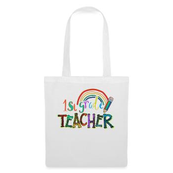 Leopard 1st Grade Teacher Rainbow - Tote Bag - white - Front