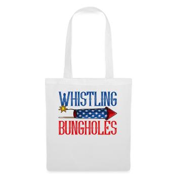Whistling Bungholes Firework 4th of July Merica - Tote Bag - white - Front
