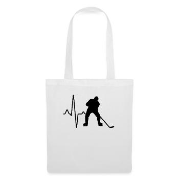 Hockey Eishockey Herzschlag - Stoffbeutel - Weiß - Vorne