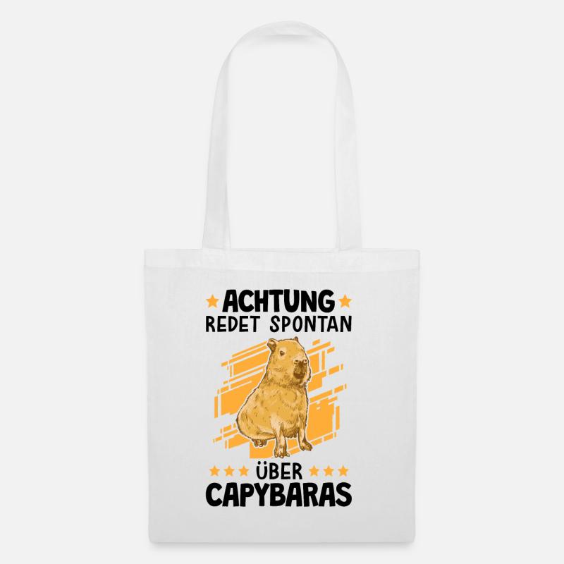 Redet über Capybaras südamerikanisches Capybara - Stoffbeutel - Weiß