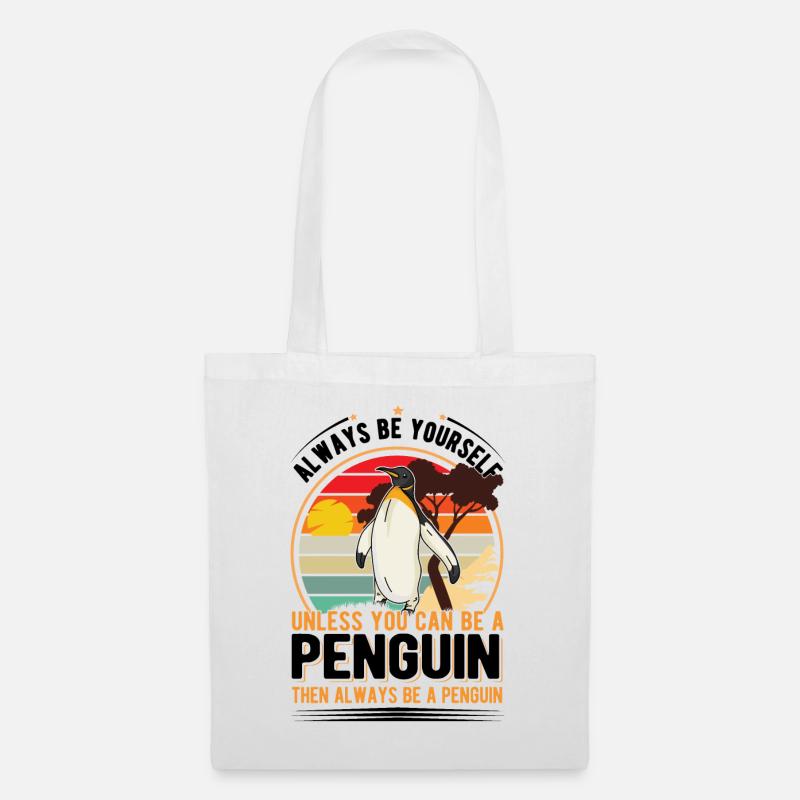 Pinguin Geschenk Penguin - Stoffbeutel - Weiß
