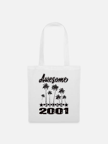 Awesome Since 2001 - Stoffbeutel - Weiß