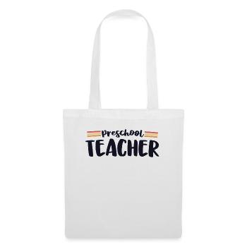 Retro Vorschullehrer Matching 70s Vintage Back - Stoffbeutel - Weiß - Vorne