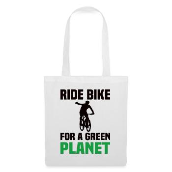 Faites du vélo pour une planète verte - Sac en tissu - blanc - Devant