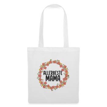 Allerbeste Mama Muttertags Geschenk - Stoffbeutel - Weiß - Vorne