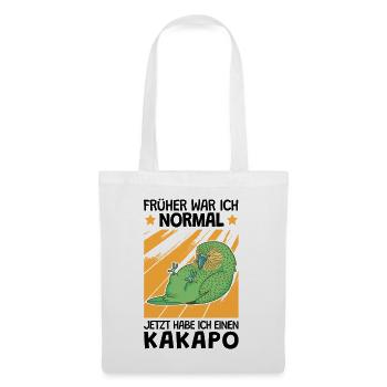 Kakapo früher war ich normal flugunfähiger Papagei - Stoffbeutel - Weiß - Vorne