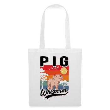 Schweineflüsterer Schweine Pig Whisperer - Sac en tissu - blanc - Devant