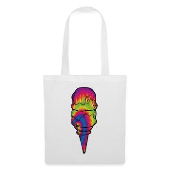 Cône de teinture de cravate à la crème glacée - Sac en tissu - blanc - Devant