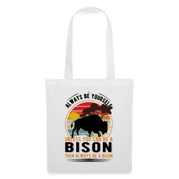 Soyez toujours vous-même Bison Buffalo Büffel - Sac en tissu - blanc - Devant