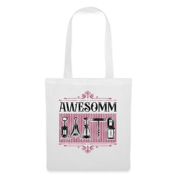 Dégustation de vin de sommelier - Sac en tissu - blanc - Devant