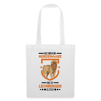 Leonberger Glitzer - Stoffbeutel - Weiß - Vorne