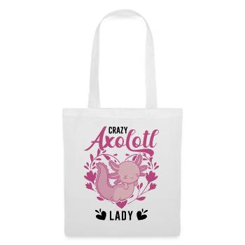 Crazy Axolotl lady tail lurch axolotl girl - Tote Bag - white - Front