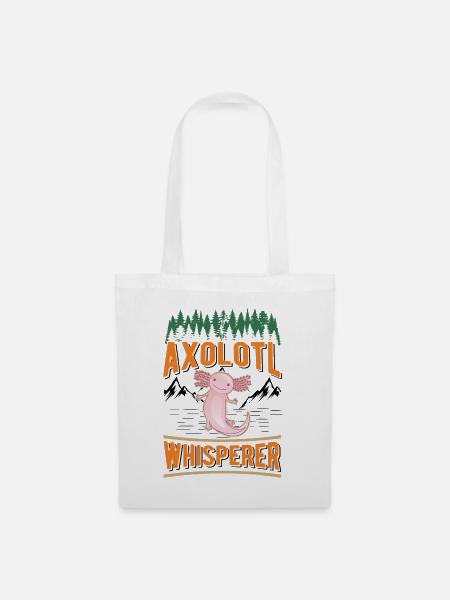 Axolotl Flüsterer Schwanzlurch - Stoffbeutel - Weiß
