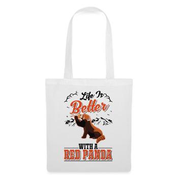 La vie est meilleure avec un panda roux roter panda - Sac en tissu - blanc - Devant