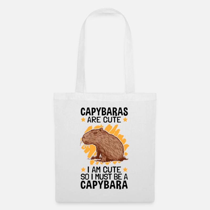 Ich bin ein Capybara Wasserschwein - Stoffbeutel - Weiß