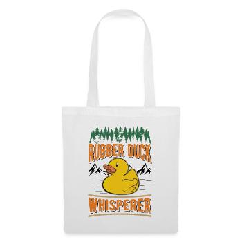 Canard en caoutchouc Whisperer Canard grinçant Canard baignant Canard - Sac en tissu - blanc - Devant