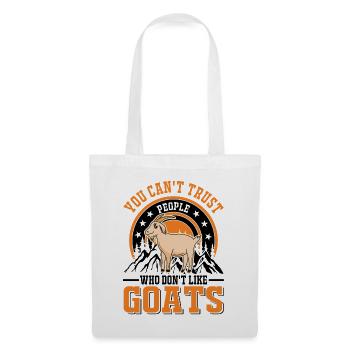 Chèvre Cadeau Chèvre Gardien Chèvre - Sac en tissu - blanc - Devant