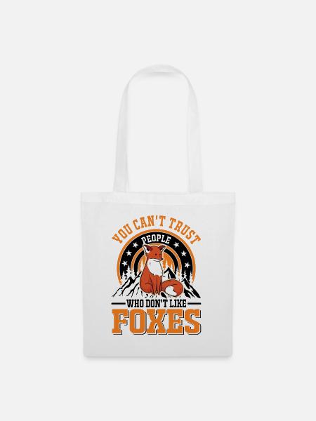 Fuchs Geschenk Rotfuchs - Stoffbeutel - Weiß