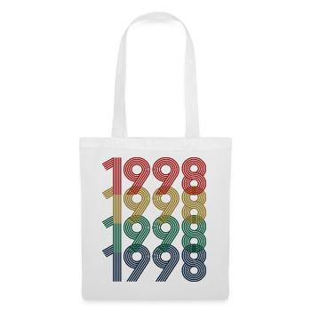 Cool Retro 1998, 24 Years Old, 24th Birthday Gift - Tote Bag - white - Front