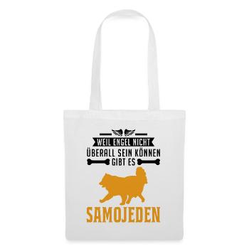 Samojede Engel Schlittenhund Samojeden - Stoffbeutel - Weiß - Vorne