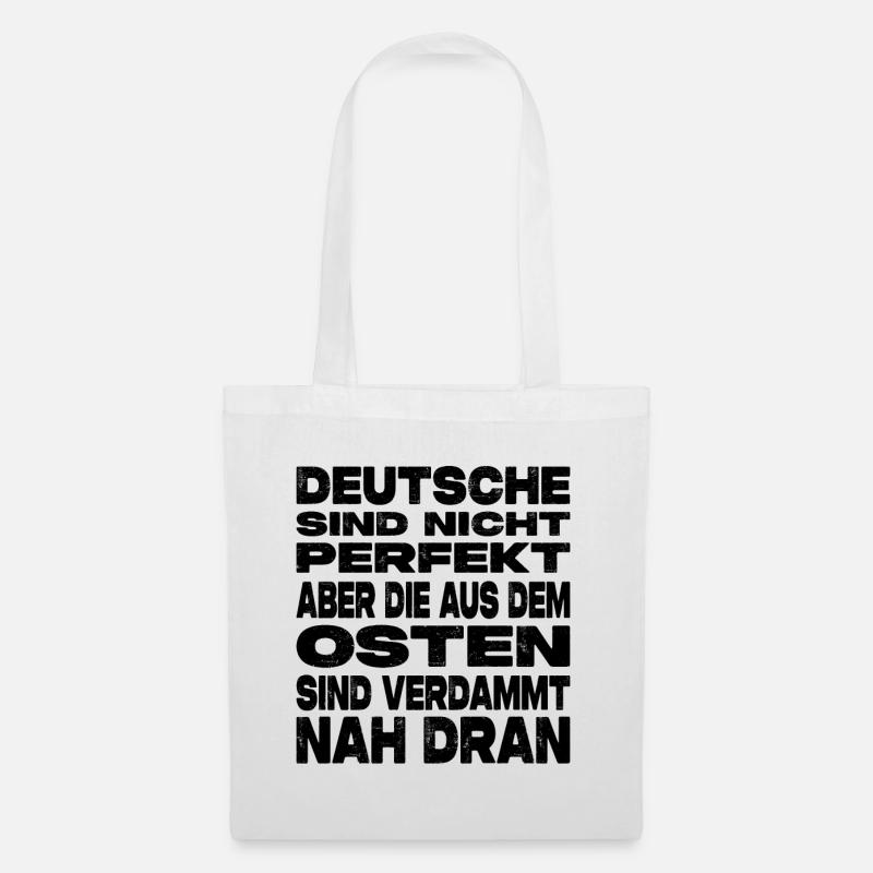 Lustiger Ossi Spruch - Ostdeutsche - Stoffbeutel - Weiß