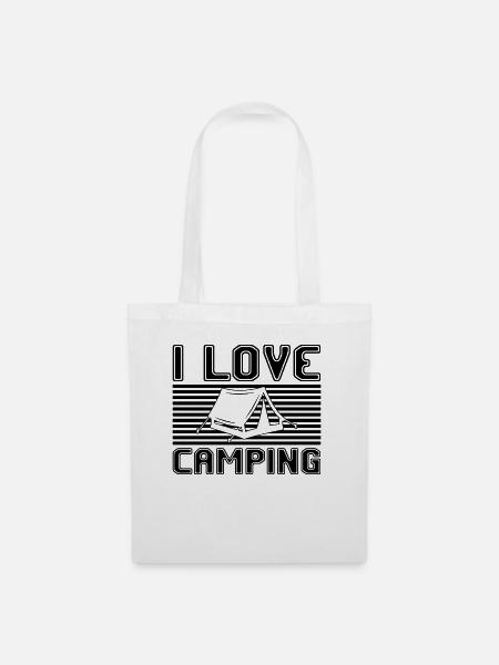 I love camping - Stoffbeutel - Weiß