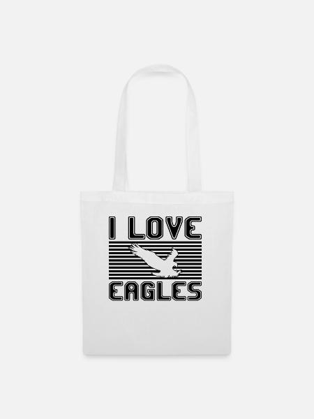 I love eagles - Stoffbeutel - Weiß