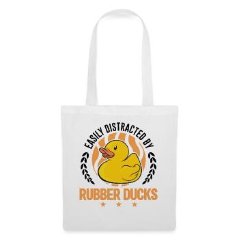 Facilement distrait par Rubber Ducks Rubber Duck - Sac en tissu - blanc - Devant