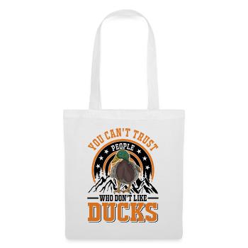 Canard Cadeau Canard Éleveur de Canard - Sac en tissu - blanc - Devant