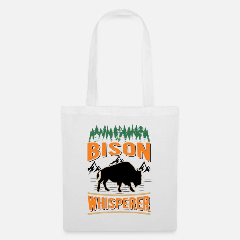 Büffel Flüsterer Bison Whisperer Wasserbüffel - Stoffbeutel - Weiß
