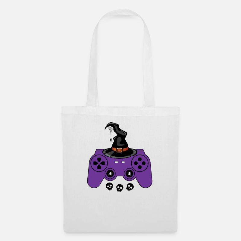 Halloween Controller Videospiel Gaming Gamer - Stoffbeutel - Weiß