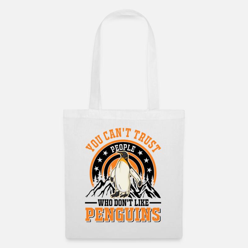 Pinguin Geschenk Penguin - Stoffbeutel - Weiß