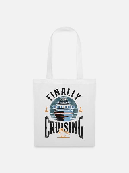 Cruise Ship Vacation Finally - Stoffbeutel - Weiß