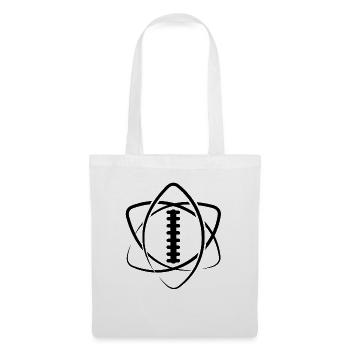 American Football Ball Atom Spieler Lineman Tackle - Stoffbeutel - Weiß - Vorne