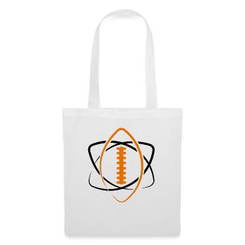 American Football Ball Atom Spieler Lineman Tackle - Stoffbeutel - Weiß - Vorne