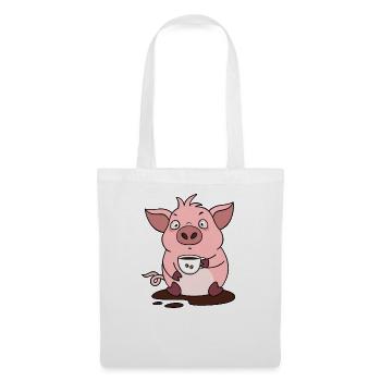Coffee Pig Morning Muffle Late Riser - Tote Bag - white - Front