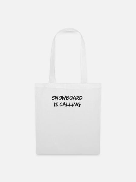 Snowboard - Snowboard is calling - Stoffbeutel - Weiß
