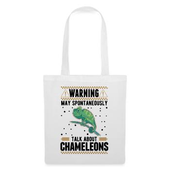 Warning Chameleon Gift Chameleon - Tote Bag - white - Front