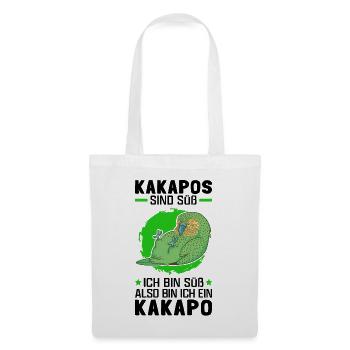 Kakapo sind süß flugunfähiger Papagei - Stoffbeutel - Weiß - Vorne
