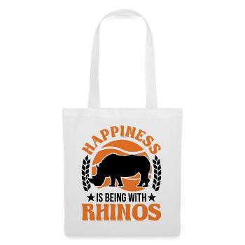 Rhinocéros Chanceux Rhinocéros - Sac en tissu - blanc - Devant