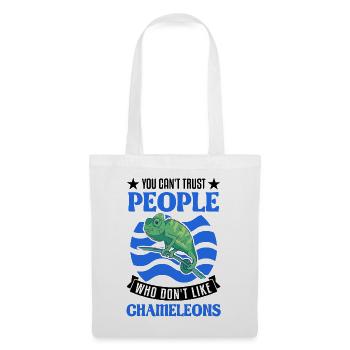 Chameleon Cadeau Caméléon - Sac en tissu - blanc - Devant