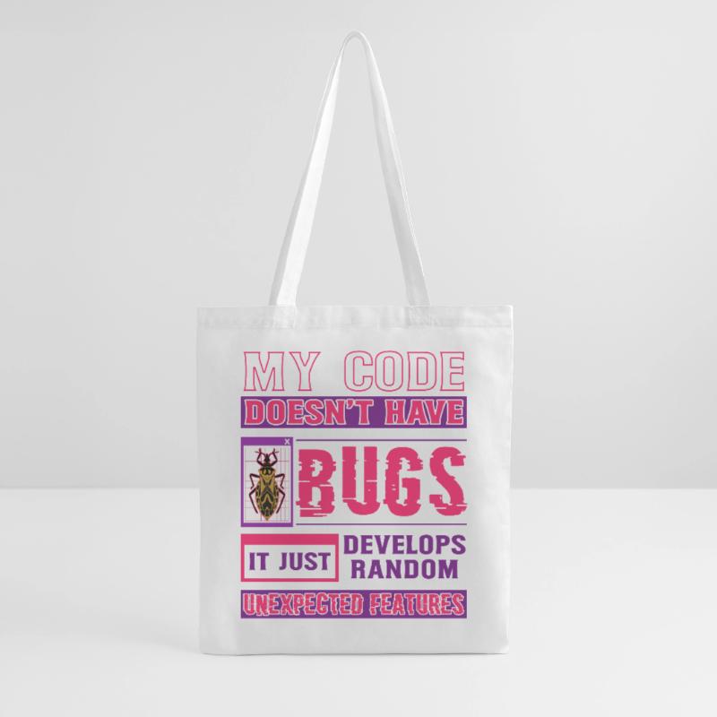 Developer My Code Hat Keine Bugs Funny Coding Stoffbeutel