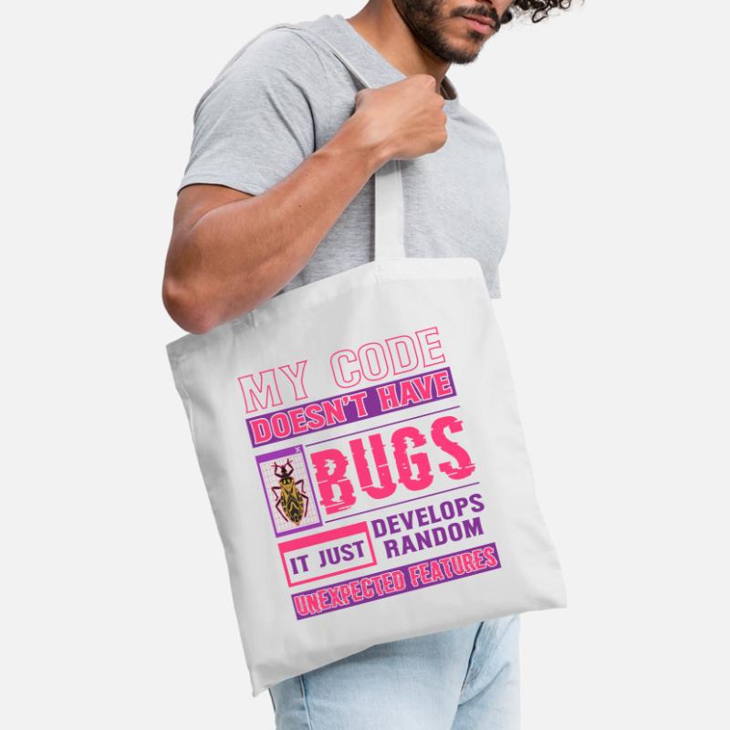 Developer My Code Hat Keine Bugs Funny Coding Stoffbeutel