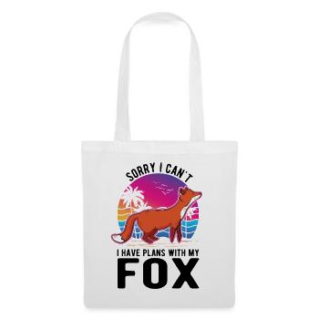 I can't I have plans with my Fox Fuchs - Tote Bag - white - Front