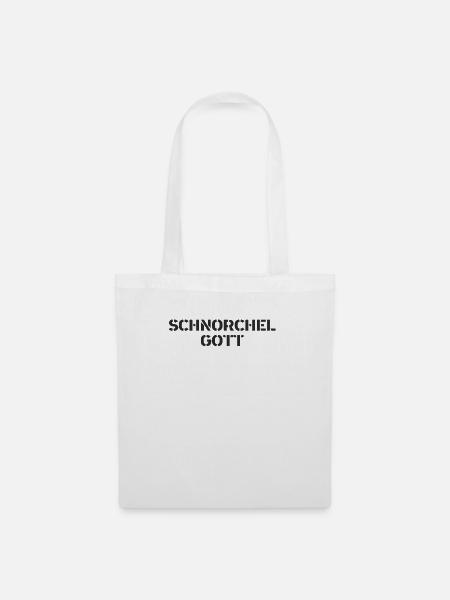 Tauchen - Schnorchel Gott - Stoffbeutel - Weiß