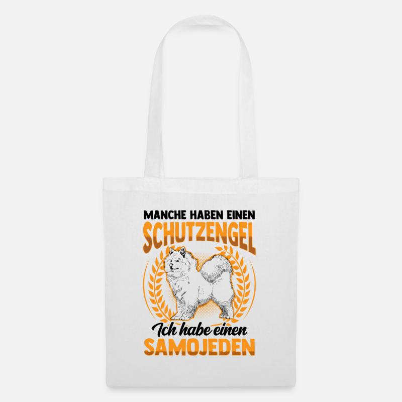 Samojede ist mein Schutzengel Samojedenspitz - Stoffbeutel - Weiß